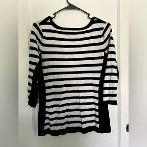 Black and white striped sweat (light fit)